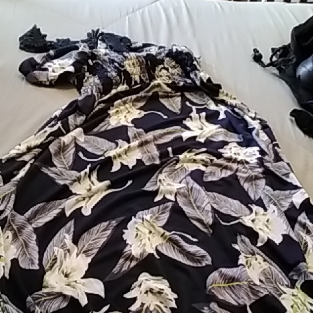 Floral Black Maxi Dress